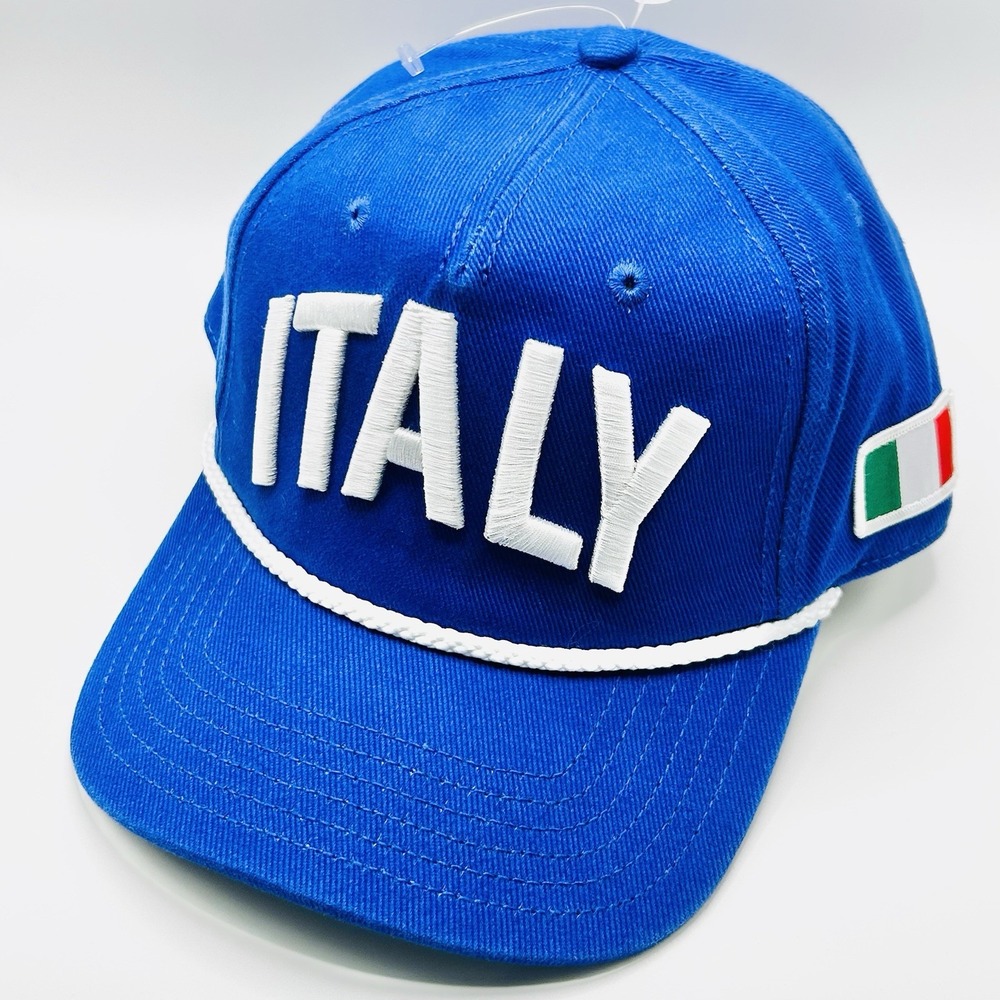 Italy Mad Engine Country Wordmark Flag Rope Trucker Hat Cap Snapback Adjustable